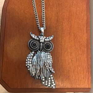Long Owl Statement Necklace